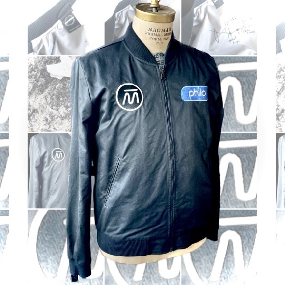 REFORM CLOTHING | L | Philo Menβs Zip Bomber Shell Aviator Jacket San Francisco - Picture 2 of 14